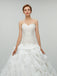 Modest Strapless Lace Top Ruffles New Off the Shoulder Wedding Dresses, WD307
