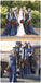 Charming Popular Cap Sleeve Round Neck Royal Blue Sequin Mermaid Long Bridesmaid Dresses, WG61 - SposaBridal