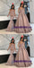 Elegant Formal Floor-Length High Quality Prom Dresses, V Neck Mermaid A-Line Prom Dress, PD0712