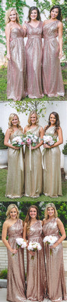 Custom Cheap Sparkly Sequin Mismatched Bridesmaid Dresses,  PD0457