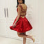 Sexy Open Back Sleeveless A-line Short Cheap Red Homecoming Dresses, CM519