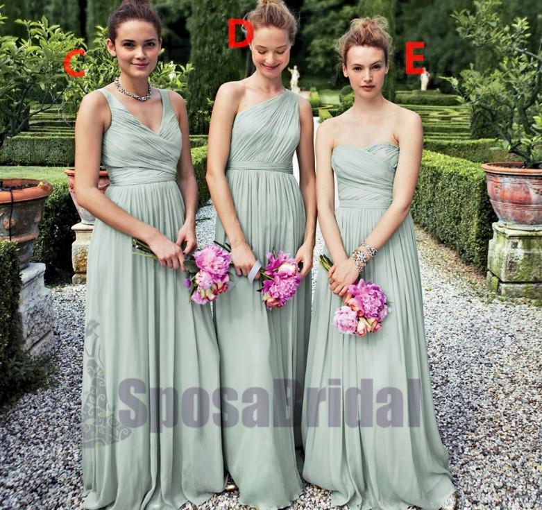 Cheap Long Most Popular Simple Off shoulder Formal Bridesmaid Dress,  WG212 - SposaBridal