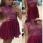 Red high neck sparkly freshman charming lovely cocktail homecoming prom gown dress,BD0014