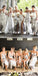 A-Line Cheap Modest Sexy Unique Spaghetti Straps Elegant Sexy Floor-Length Silver Bridesmaid Dresses, WG261 - SposaBridal