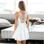 Simple Cheap A-Line White Short Beautiful Homecoming Dresses For Teen, BD0250