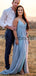 A-line Chiffon Simple Unique Beach Wedding Dresses WD0534