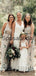A-line Lace Chic Elegant Rustic Beach Long Wedding Dresses WD0543