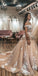 A-line Lace Off the Shoulder Champagne Vintage Wedding Dresses WD0480