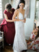 A-line Lace Boho Detachable Tulle Beach Mermaid Long Wedding Dress, WD0566