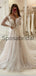 A-line Unique Long Sleeves Vintage Country Wedding Dresses, Prom Dresses WD0414