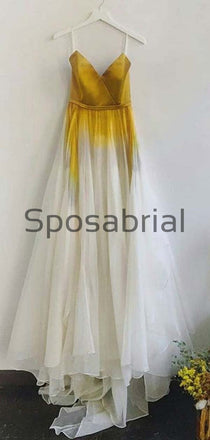 A-line Chiffon Unique Simple Vintage Modest Prom Dresses PD2012