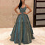 A-line Gorgeous Shining Sequin Sexy Sparkling Crystal Backless Long Modest Prom Dresses PD1528