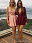 A-line Pink Burdundy Pretty Cheap Homecoming Dresses, Lovely Modern Short Prom Dress, BD0406