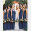 A-line Scoop Sleeveless Floor-Length Unique Design Cheap Ruffles Bridesmaid Dresses  , WG399