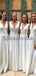 A-line V-Neck Sleeveless Elegant Floor-length Bridesmaid Dresses WG607
