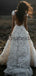A Line Ivory V-Neck Country Beach Wedding Dresses with Appliques WD0533