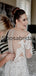 Attractive Long Seeves Mermaid Lace Chic Illusion Beach Long Wedding Dresses WD0544