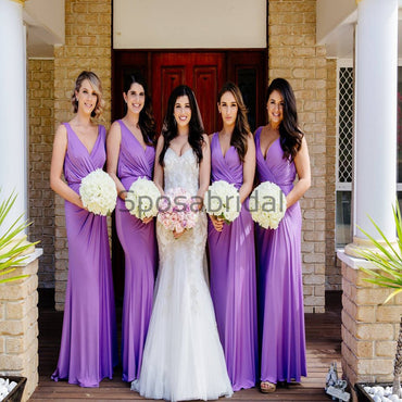 Beach Cheap Purple Elegant Bridesmaid Dresses, Wedding Guest WG791