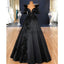 Black Off the Shoulder A-line Satin Elegant Modest Prom Dresses,Party Dress, Prom dress PD1824
