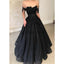 Black Off the Shoulder A-line Sparkly Sequin Elegant Modest Prom Dresses, Ball Gwon, Prom Dress PD1825