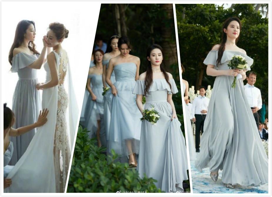 Blue A-Line Chiffon Off Shoulder Simple Soft Cheap Bridesmaid Dresses, Tulle Charming Custom Convertible Bridesmaid Dress Online, WG248 - SposaBridal