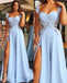 Blue A-line Sweetheart  Cheap Modest Unique Hot Sale Prom Dresses, evening dresses, PD0910 - SposaBridal