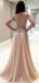 Charming V-neck Sleeveless Side-slit A-line Long Affordable Prom Dresses, PD0600