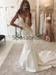 Charming Mermaid Lace Elegant Vintage Modest Wedding Dresses WD0423