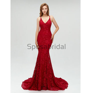 Charming Lace Sexy Mermaid New Arrival Popular Fashion Modest Prom Dresses, PD0474