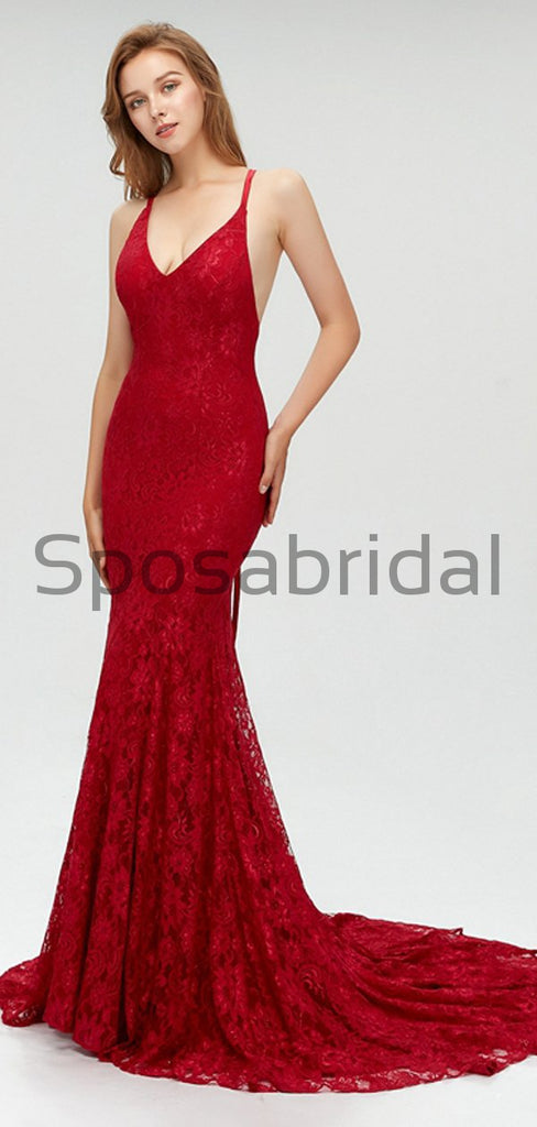 Charming Lace Sexy Mermaid New Arrival Popular Fashion Modest Prom Dresses, PD0474