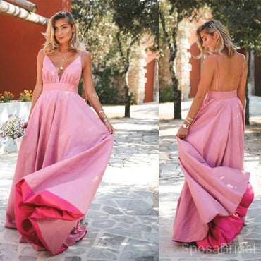 Charming Cheap Modest Spaghetti Straps Pretty High Quality Long Prom Dresses PD1251