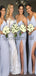 Cheap Long Spaghetti Straps Simple Soft Bridesmaid Dresses WG686