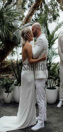 Cheap Simple Elegant Beach Romntic Wedding Dresses WD0511