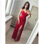 A Line Red Simple Modest Elegant Cheap Sexy Long Prom Dresses, PD0827 - SposaBridal
