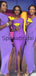 Chiffon Unique Purple Popular Long Mermaid Bridesmaid Dresses WG829