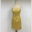 Discount Cheap Short in Size In Stock Sweetheart Gold Short Prom Dresses Online,DD009