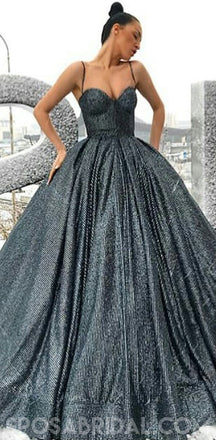 Elegant Ball Gown, A-Line Sparkly Gorgeous Formal Modest Uniques Prom Dresses, PD1160