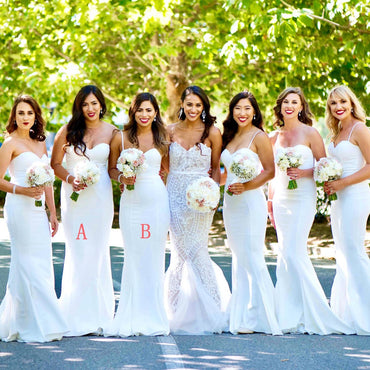 Elegant Formal Straps Sweetheart  Most Popular Mermaid Long Bridesmaid Dresses, simple prom dress, PD0468