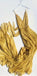 Elegant Soft  Yellow Chiffon Long Deep V Neck Spaghetti Straps Prom Dresses, PD1109