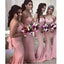 Elegant Spaghetti Straps Mermaid Sweetheart Ruffles Back Bridesmaid Dresses, WG535