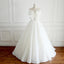 Glamorous Unique New Design White A-line Elegant Formal Weeding Dresses with Bow , WD0273