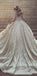 Gorgeous Crystal Appliques Tulle Long Sleeves Wedding Dresses WD0346