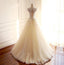 High Neck A-line Lace Appliques Weeding Dresses, Elegant Real Made Ball Gown, WD0274