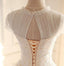 High Neck A-line Lace Appliques Weeding Dresses, Elegant Real Made Ball Gown, WD0274