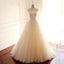 High Neck A-line Lace Appliques Weeding Dresses, Elegant Real Made Ball Gown, WD0274