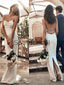 Ivory Unique Spaghetti Straps Modest Prom Dresses, Fashion Wedding Dresses WD0458