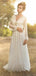 Vintage Long Sleeve Unique Backless A-line Long Flowy Wedding Dress, WD315