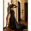 Long Sleeves Black Mermaid Modest Newest Sexy Elegant Long Prom Dresses with appliques, PD1324