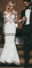 Mermaid Trumpet Lace Long Sleeves Country Long Wedding Dresses WD0552