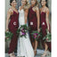 Mismatched Burgundy Modest Elegant Bridesmaid Dresses WG775